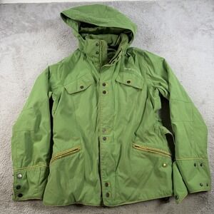 Burton Jacket Womens Small Green Skyline Hooded Snow Ski Snowboard Insulated